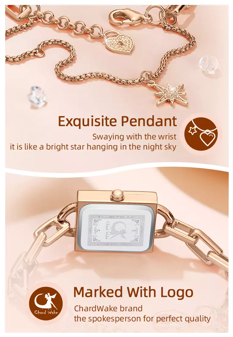 Jam Tangan Wanita Gelang Original Korea Fashion Anti Air Kuarsa Jam Tangan Cewek roseblue