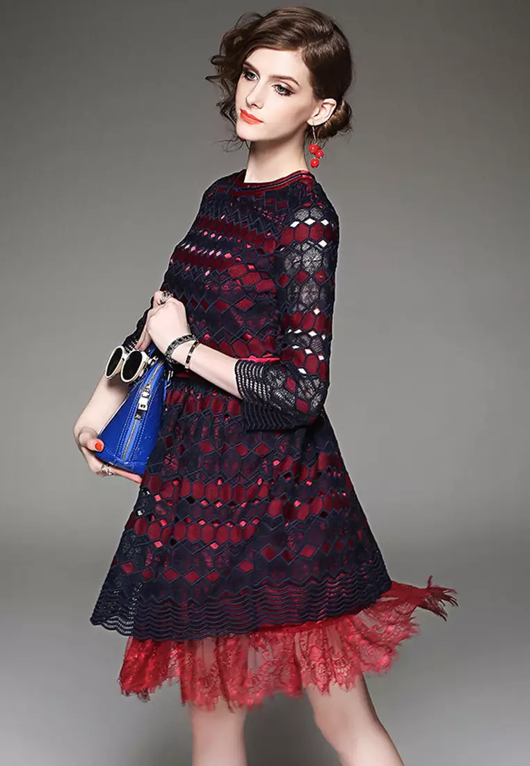 Red one piece gown online