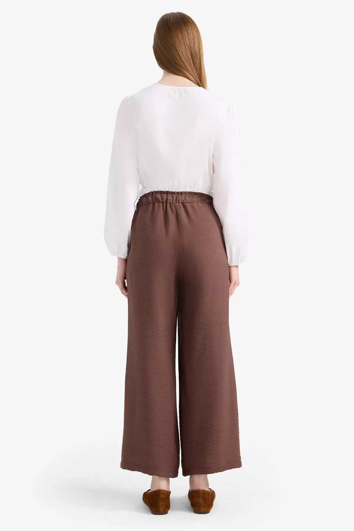 Regular Fit Pocket Detailed Wide Leg Trousers F0988Ax25Sm
