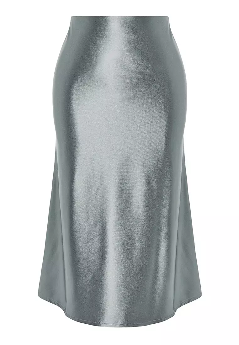Midi Satin Skirt