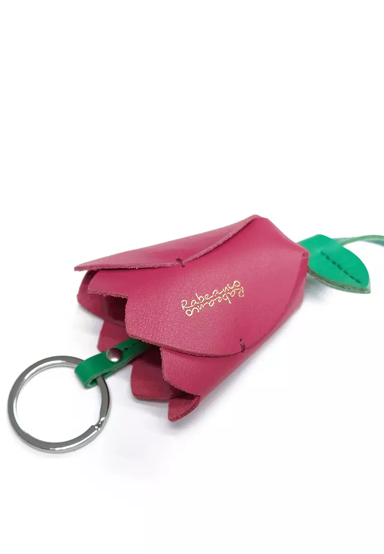 [Online Exclusive] Flower Key-ring Bag Charm - Candy Pink