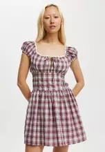 Claire Check Deep Pomegranate/Multi