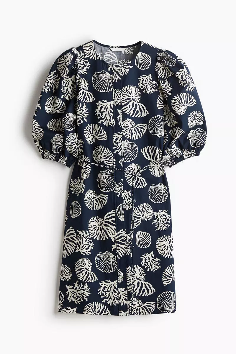 Puff-sleeved dress