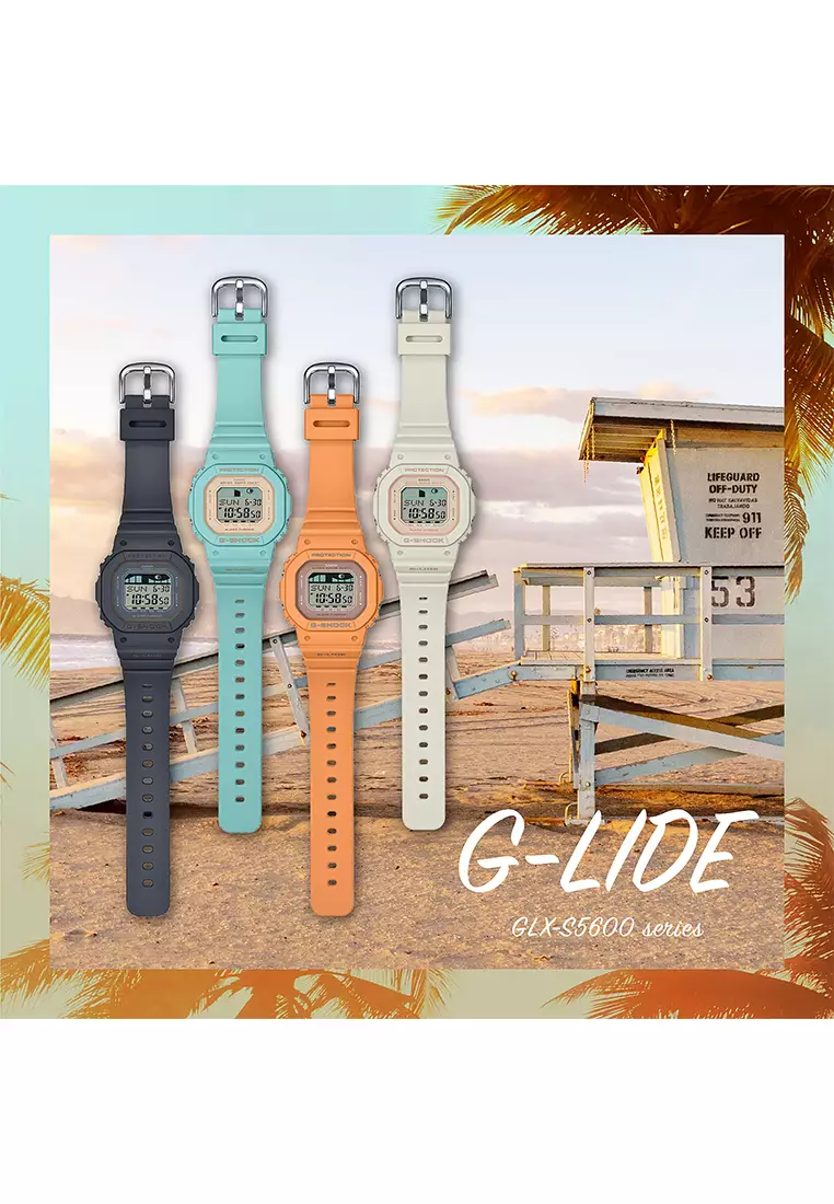 G-Shock Digital G-LIDE Women GLX-S5600-7D - Jam Tangan Wanita - Resin Strap