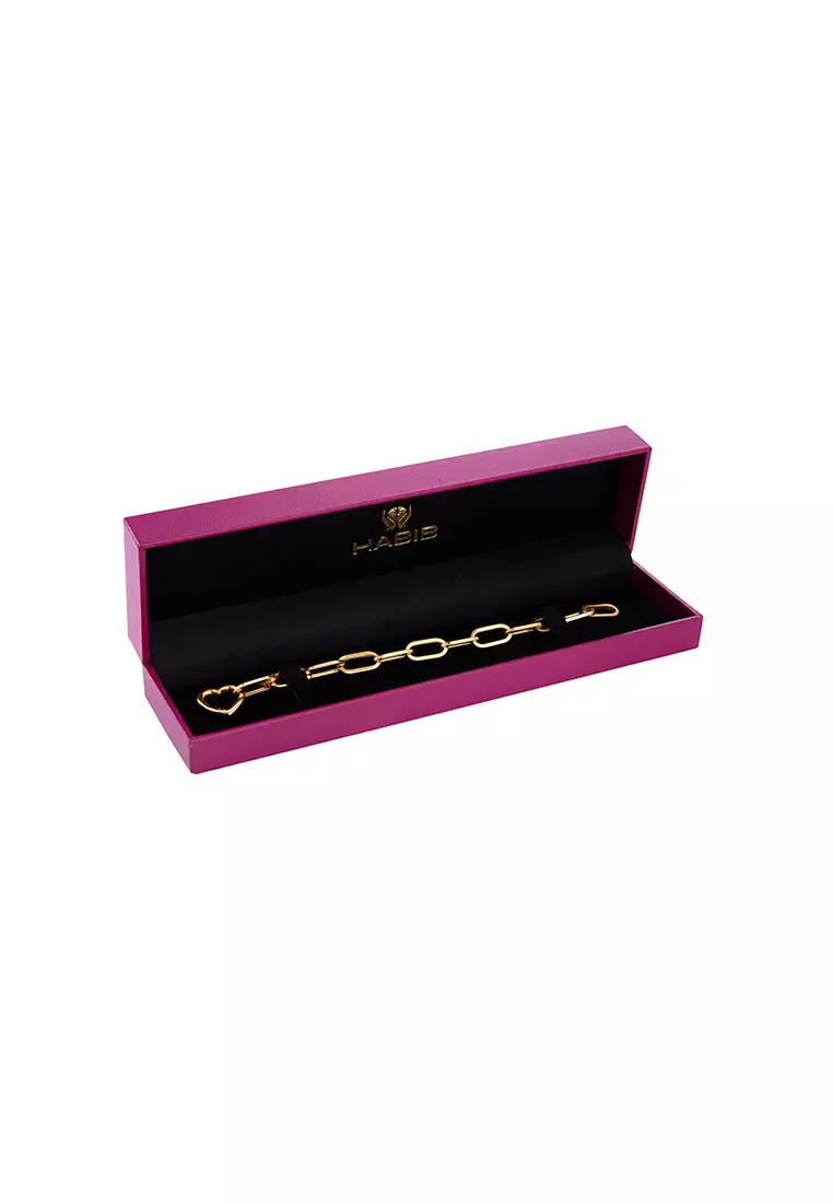 HABIB 916 Oro Italia Graffetta Yellow Gold Bracelet GW37540321 (22K Gold)