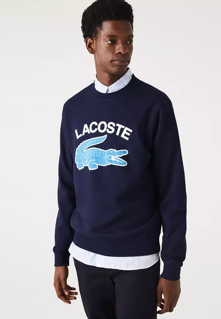 Buy Lacoste Men s Crocodile Print Crew Neck Sweatshirt 2024 Online