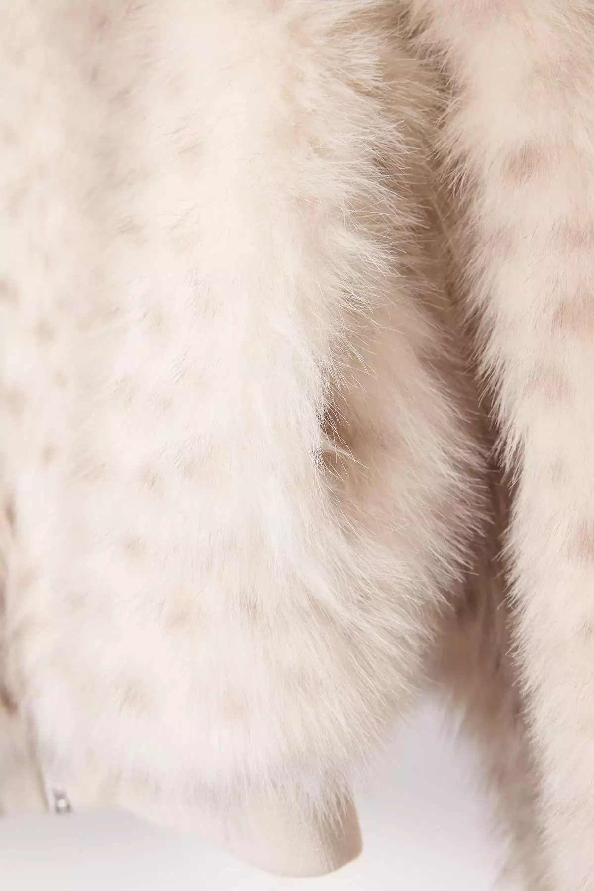 Multicolored Bambi Pattern Oversize Die Rubber Detail Bomber Fur Coat