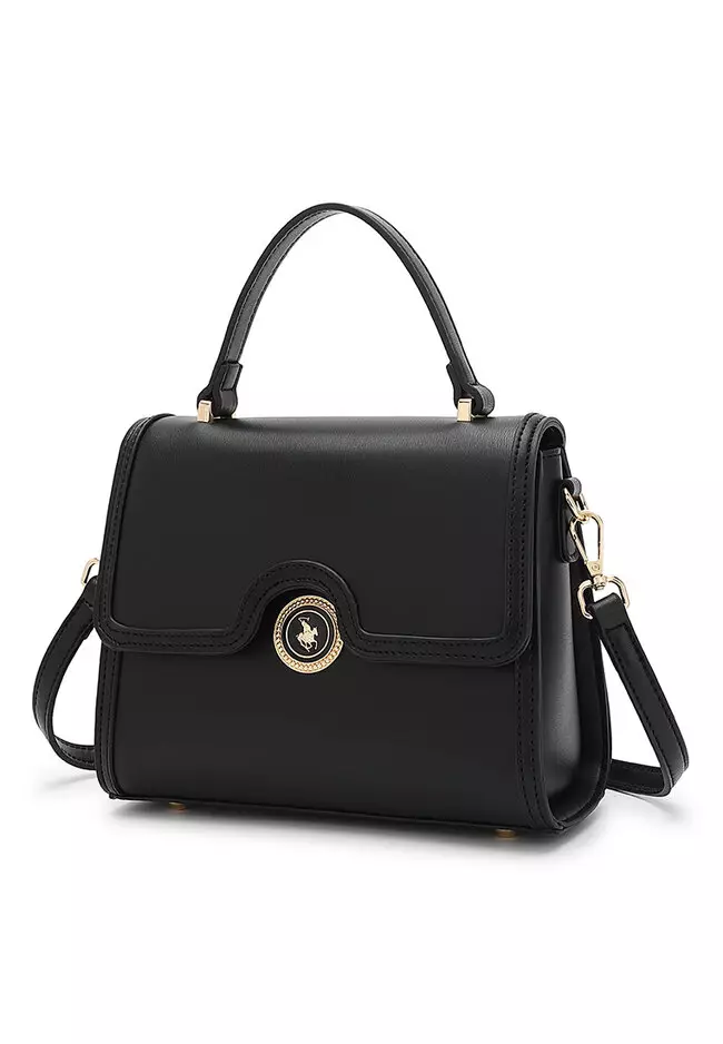 Top Handle Bag / Sling Bag / Crossbody Bag - Black