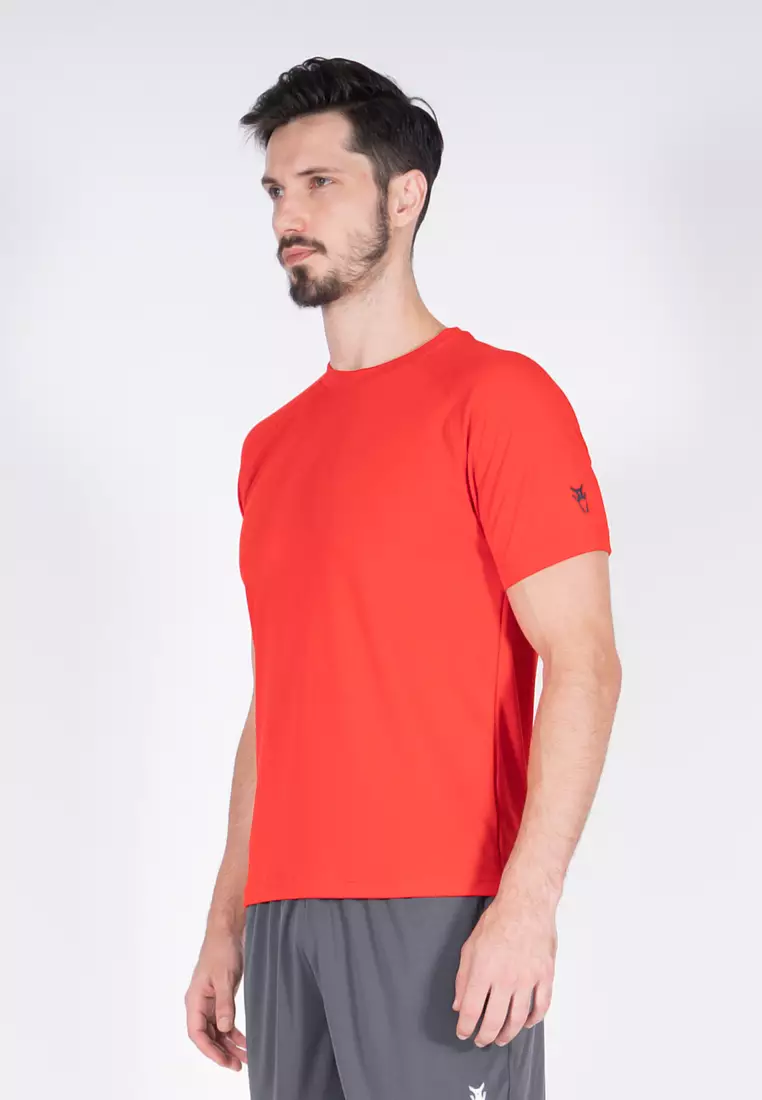 Amnig Men Training Raglan T-Shirt (Red)