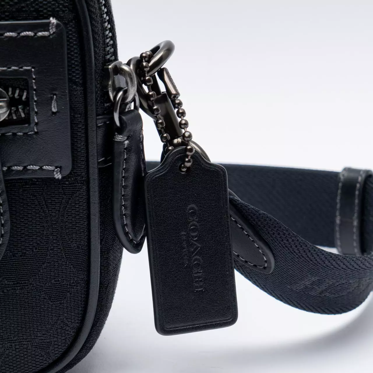 Theo Camera Bag In Signature Jacquard Black