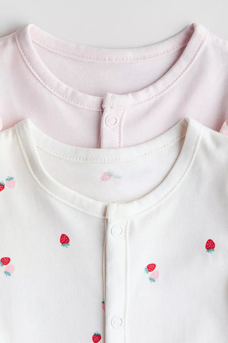 2-pack cotton sleepsuits