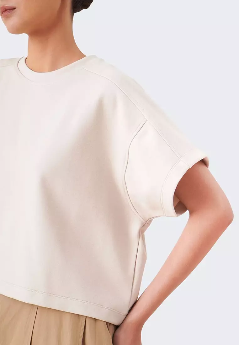 Women's Shoulder Panel Crew T-shirt with Back Yoke Tab