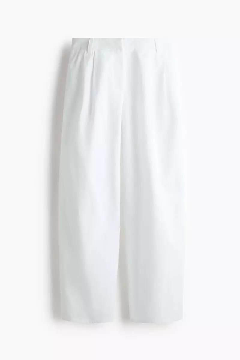 Tailored cotton trousers