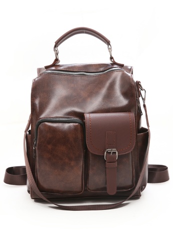 Twenty Eight Shoes brown Faux Leather Academic Style Backpack ZDL68520038 A4211AC62040BEGS_1