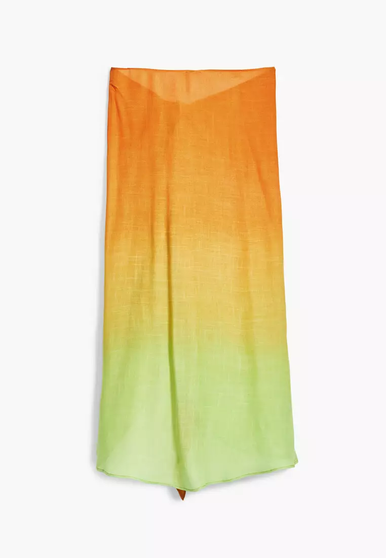 Gradient sarong skirt