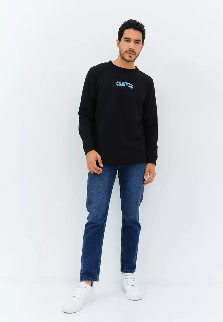 Carvil Sweater Pria Roxie-BLK