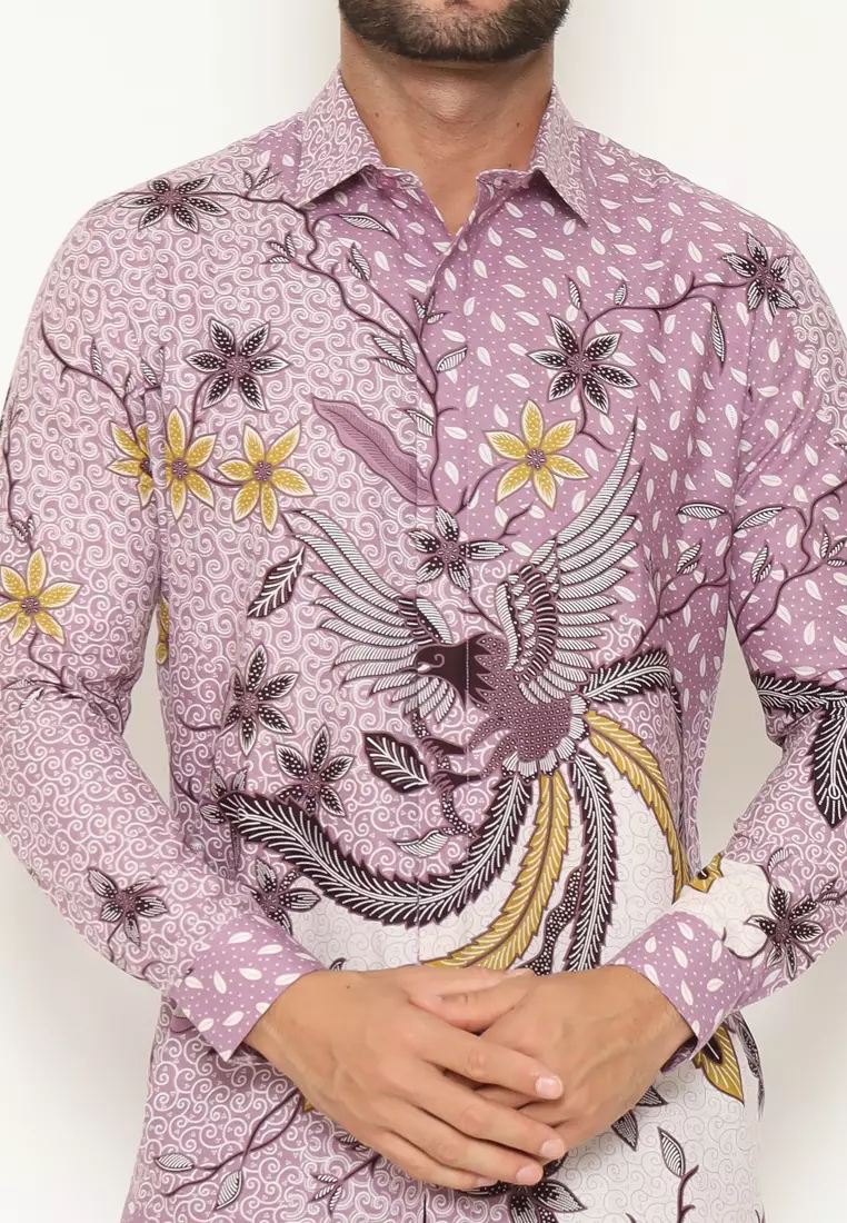 MAGINOT TRI Batik Pria Slim Fit Lengan Panjang