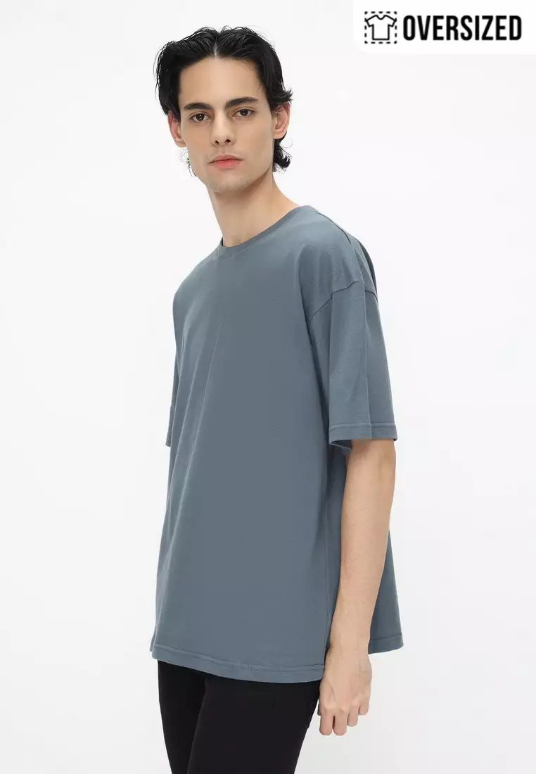 NX T-Shirt Cotton Combed Tebal Oversized Pria 2079370451
