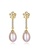 SUNRAIS gold Premium color stone gold simple design earrings 7326EACA24298FGS_1