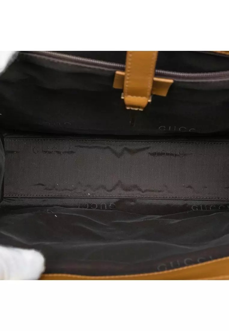 二手 Gucci Gg 帆布 Jackie 手提包