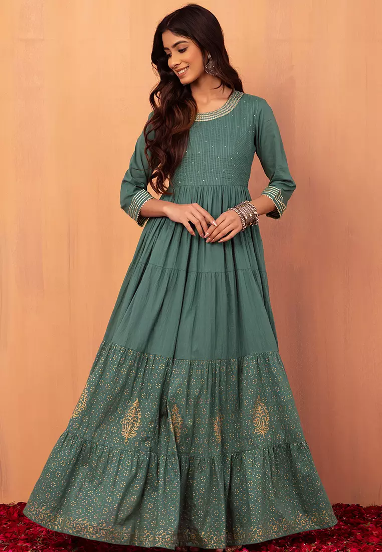 Cotton anarkali shop kurta online