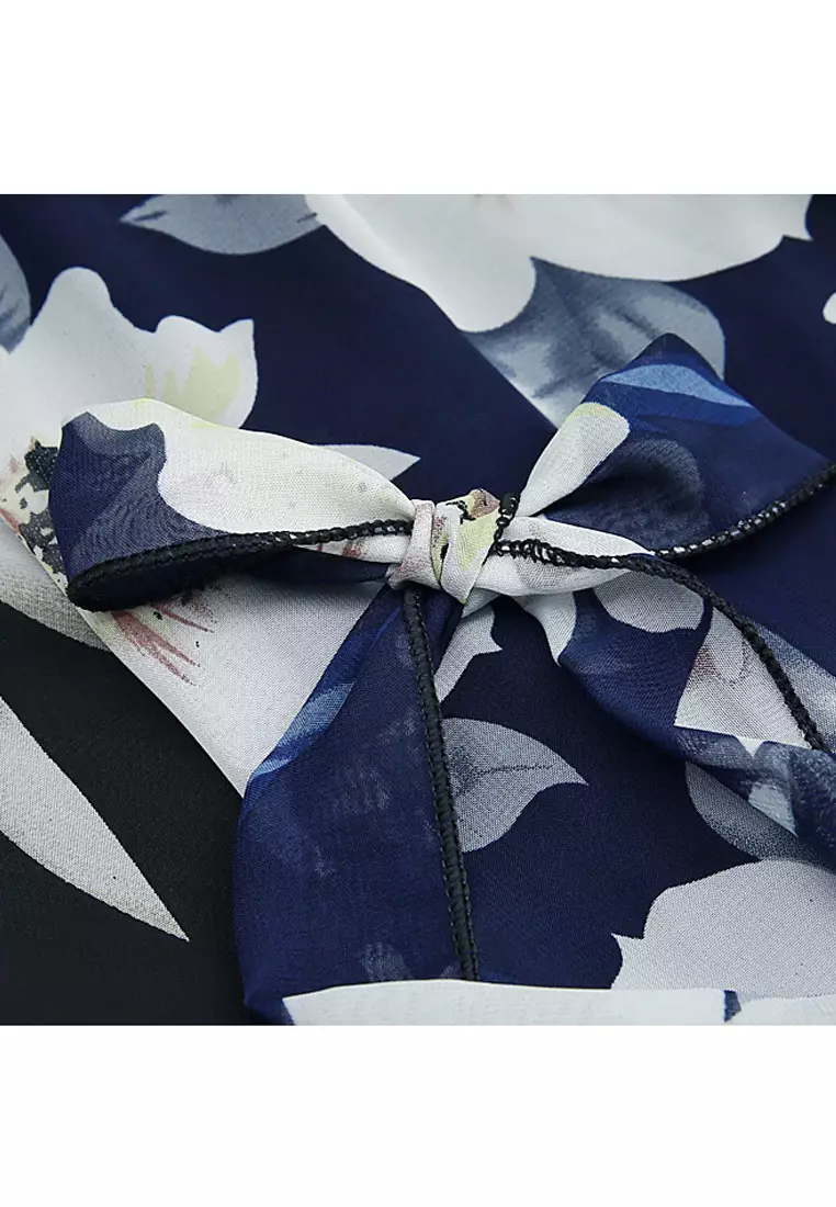 碎花雪紡半身長裙 QW-JR2221