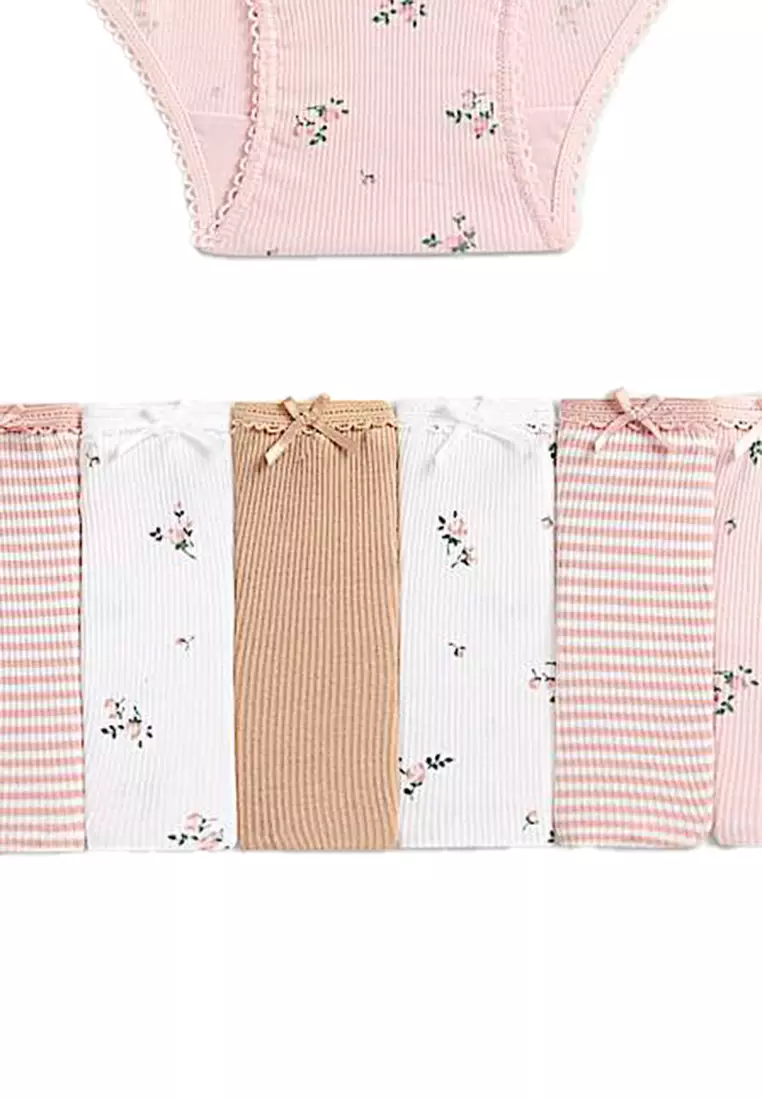7Pk Cotton With Stretch Floral Knickers