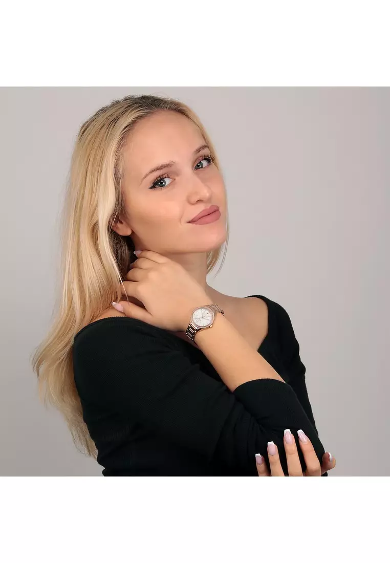 【2 Years Warranty】Trussardi T-Sky 30mm White Silver Dial Ladies Quartz Watch R2453151503