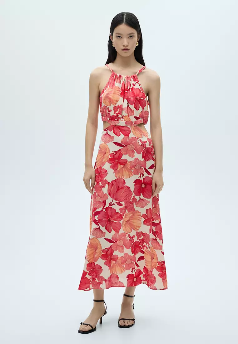 Flower Dress With Openings