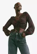 H&m drawstring blouse top