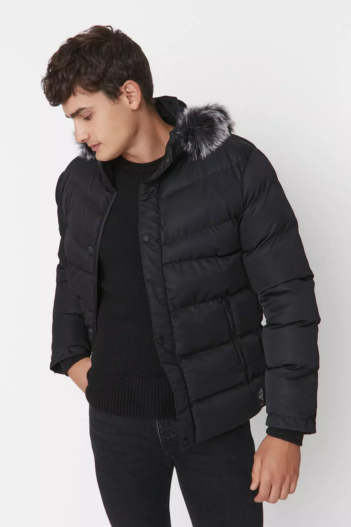 Puffy winter coat top mens