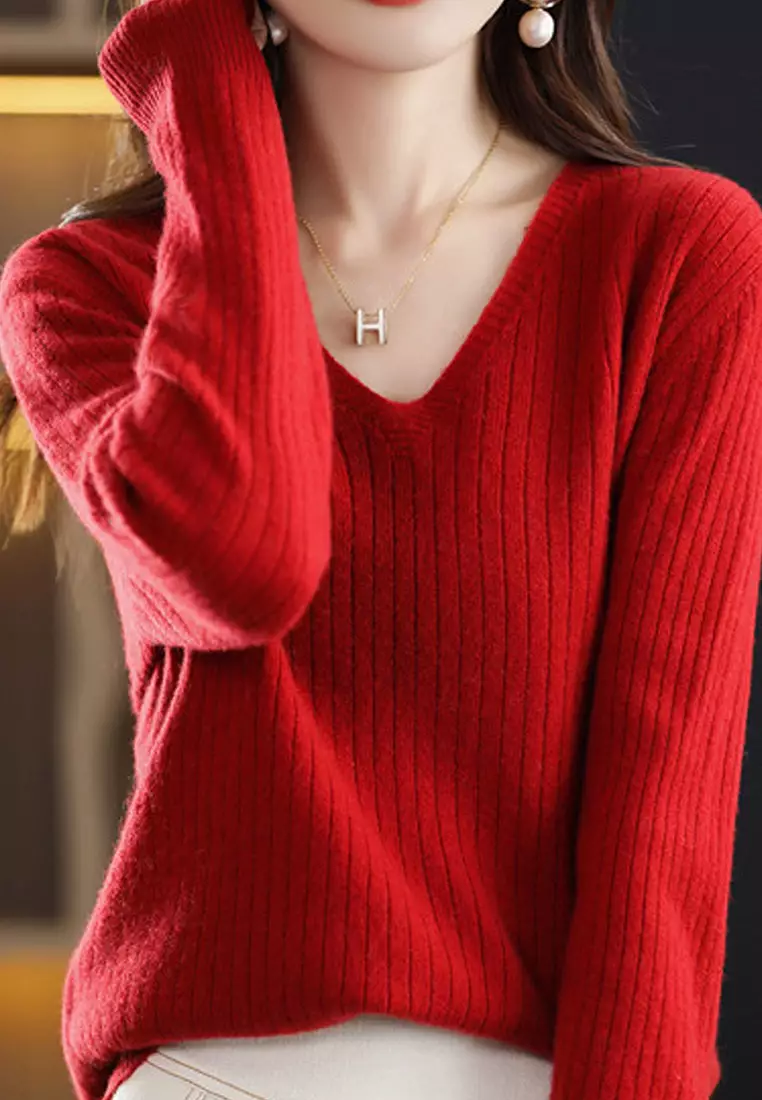 Red pullover sweater outlet