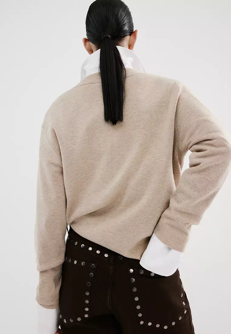 V-Neck Knit Sweater