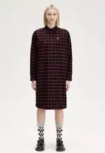 Buy Fred Perry Fred Perry D8176 CHECK OXFORD SHIRT DRESS (Oxblood