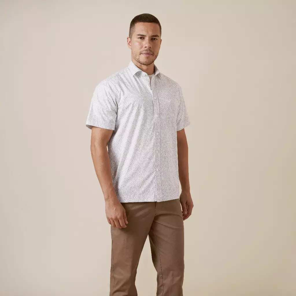 Guy Laroche - Short Sleeve Mett Whiten