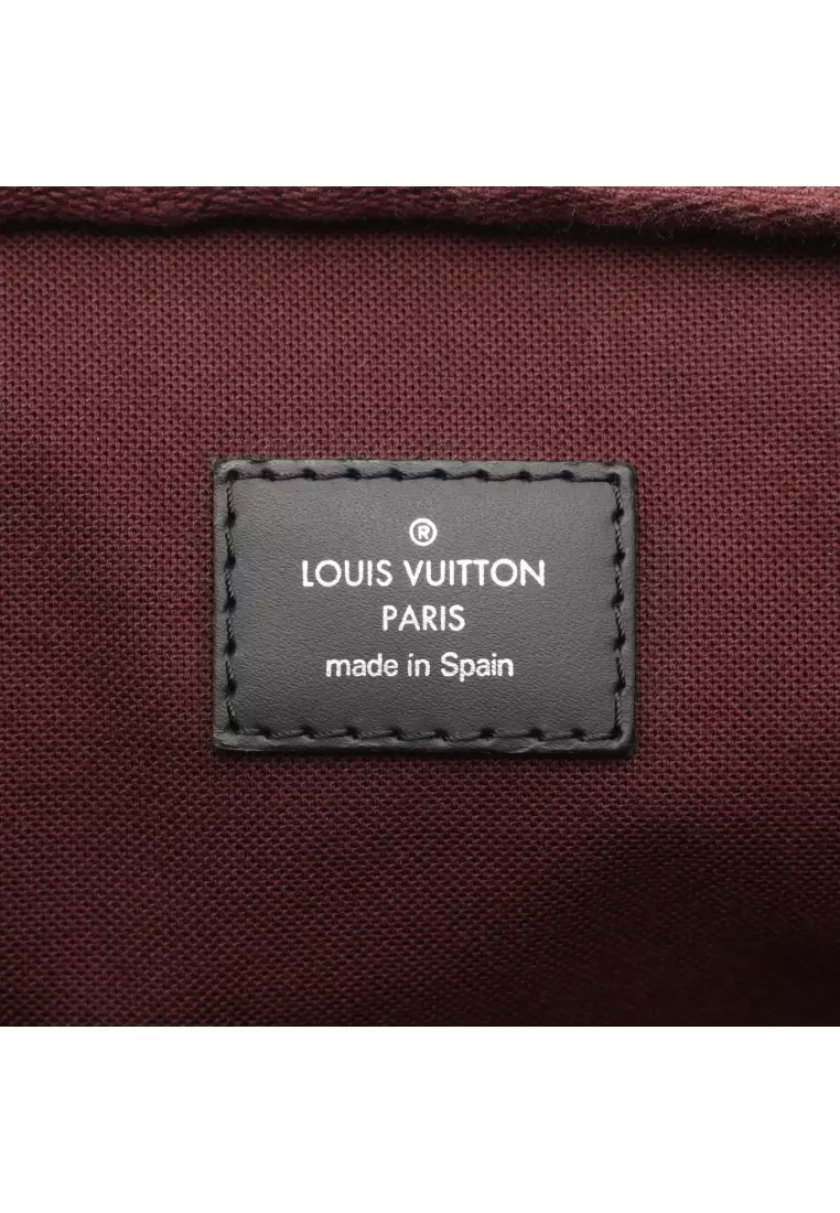 Pre-Loved Louis Vuitton PDV PM monogram macassar Briefcase Business bag PVC leather Brown black 2WAY