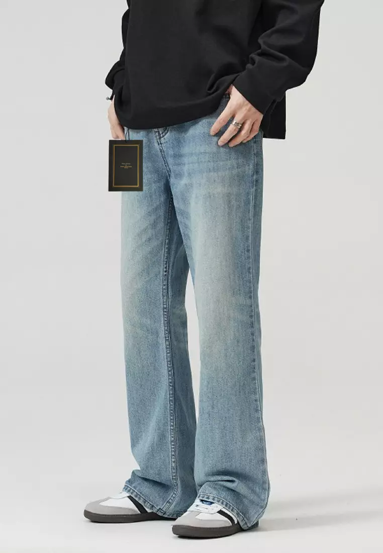 Vintage Washed Boot Cut Jeans LKTM-K8607