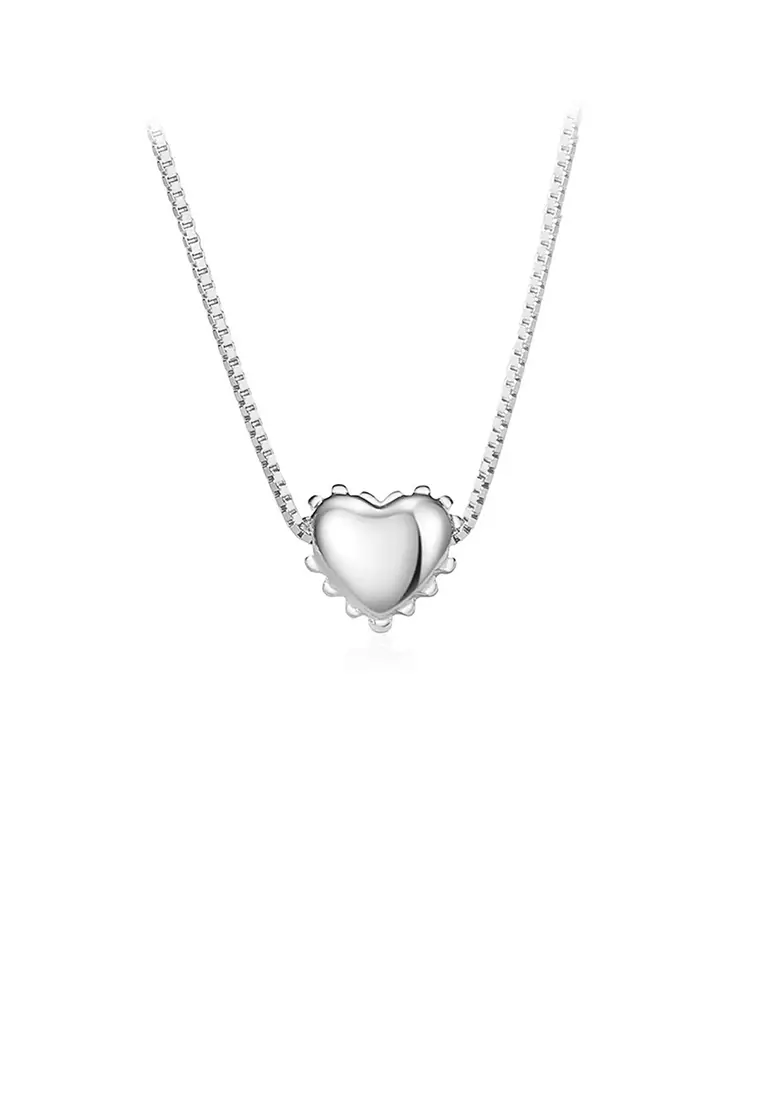 Heart shaped hotsell sterling silver necklace