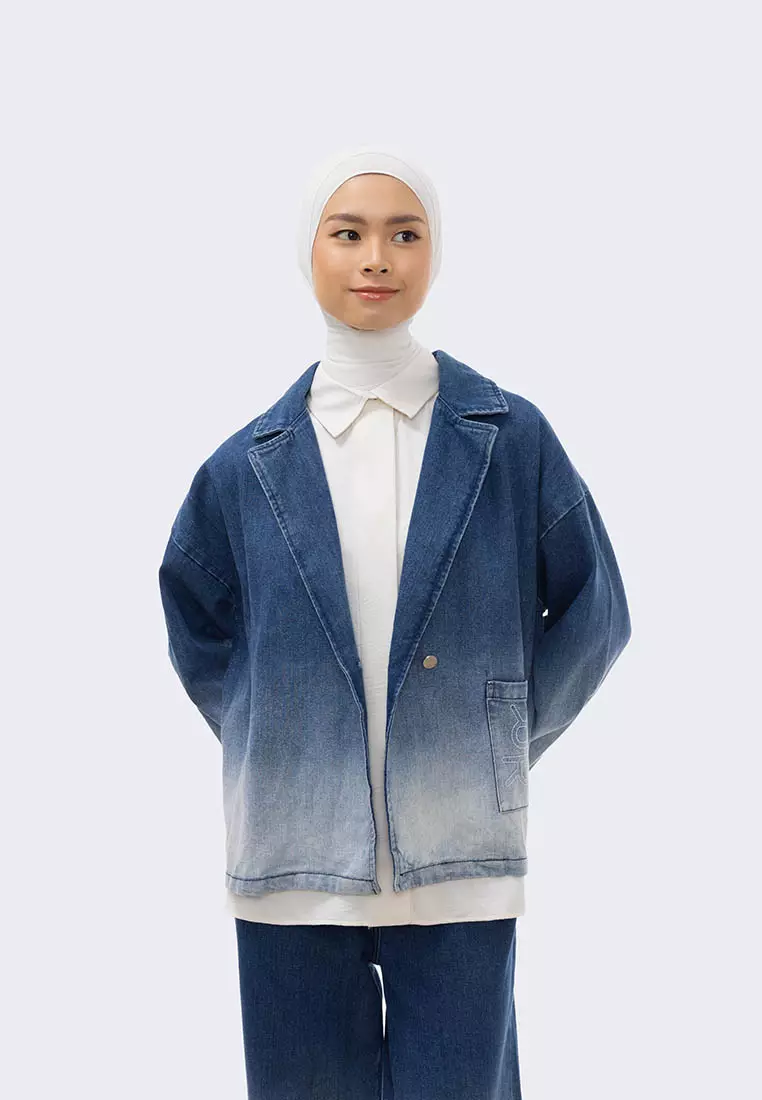 Ria Miranda Blue Denim Clarisa Jacket