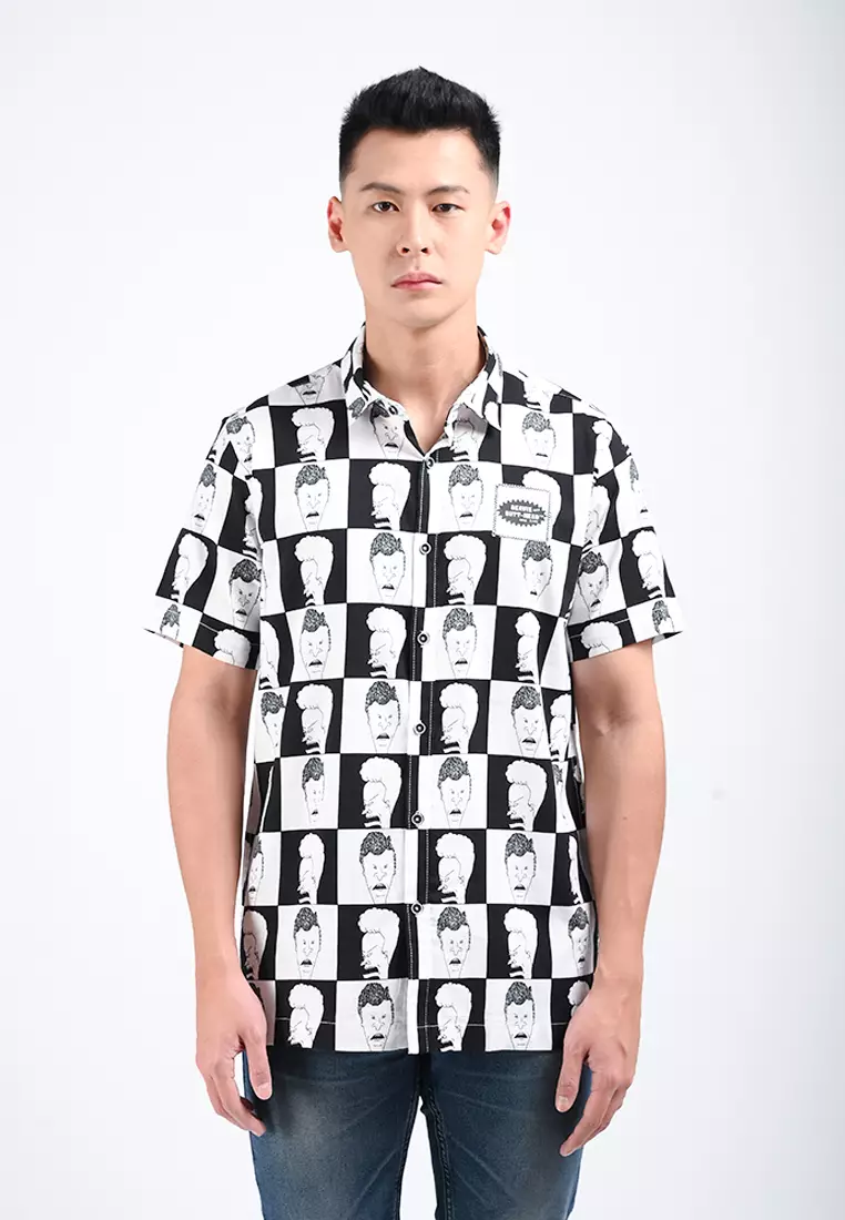 MANZONE Kemeja Lengan Pendek Pria BUDDIE-BWO - BLACK