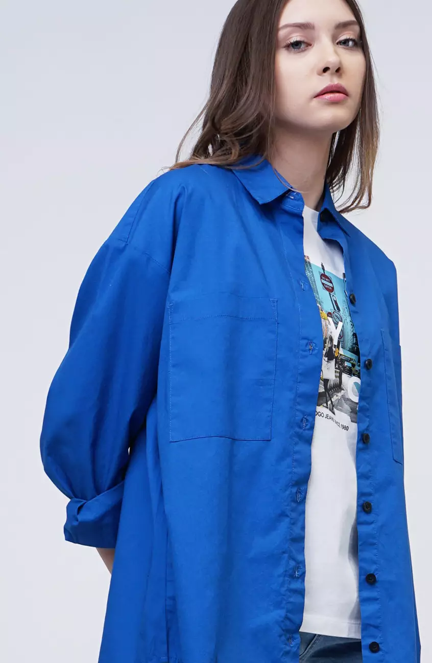 Kemeja Wanita Dyan Blue