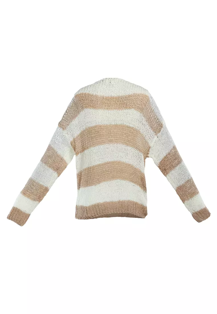 Khaki Oversized Knitted Top