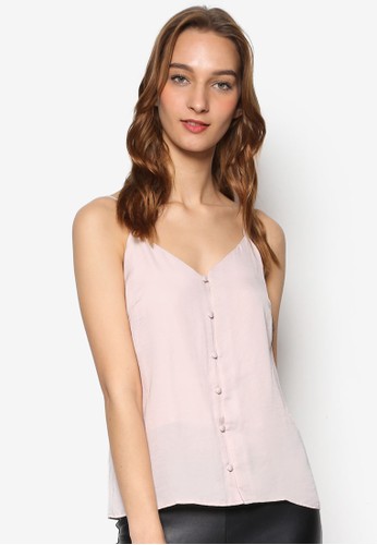 Love Button Front Cami