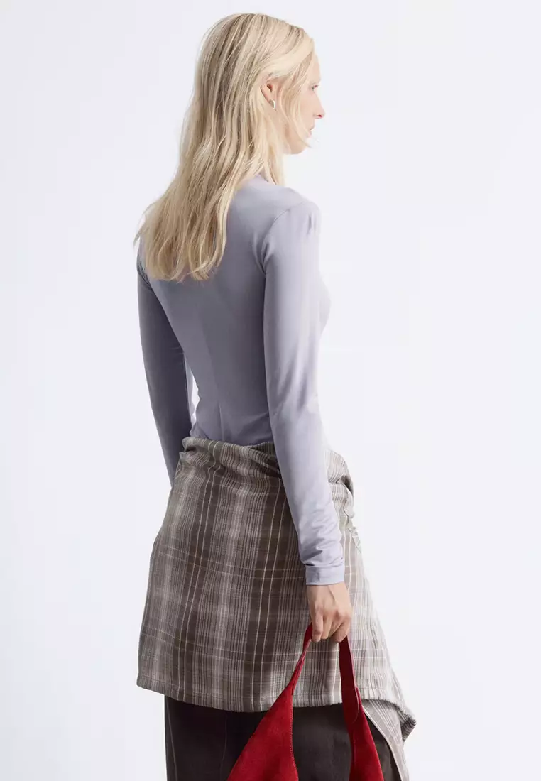 Slim Fit Turtleneck Top