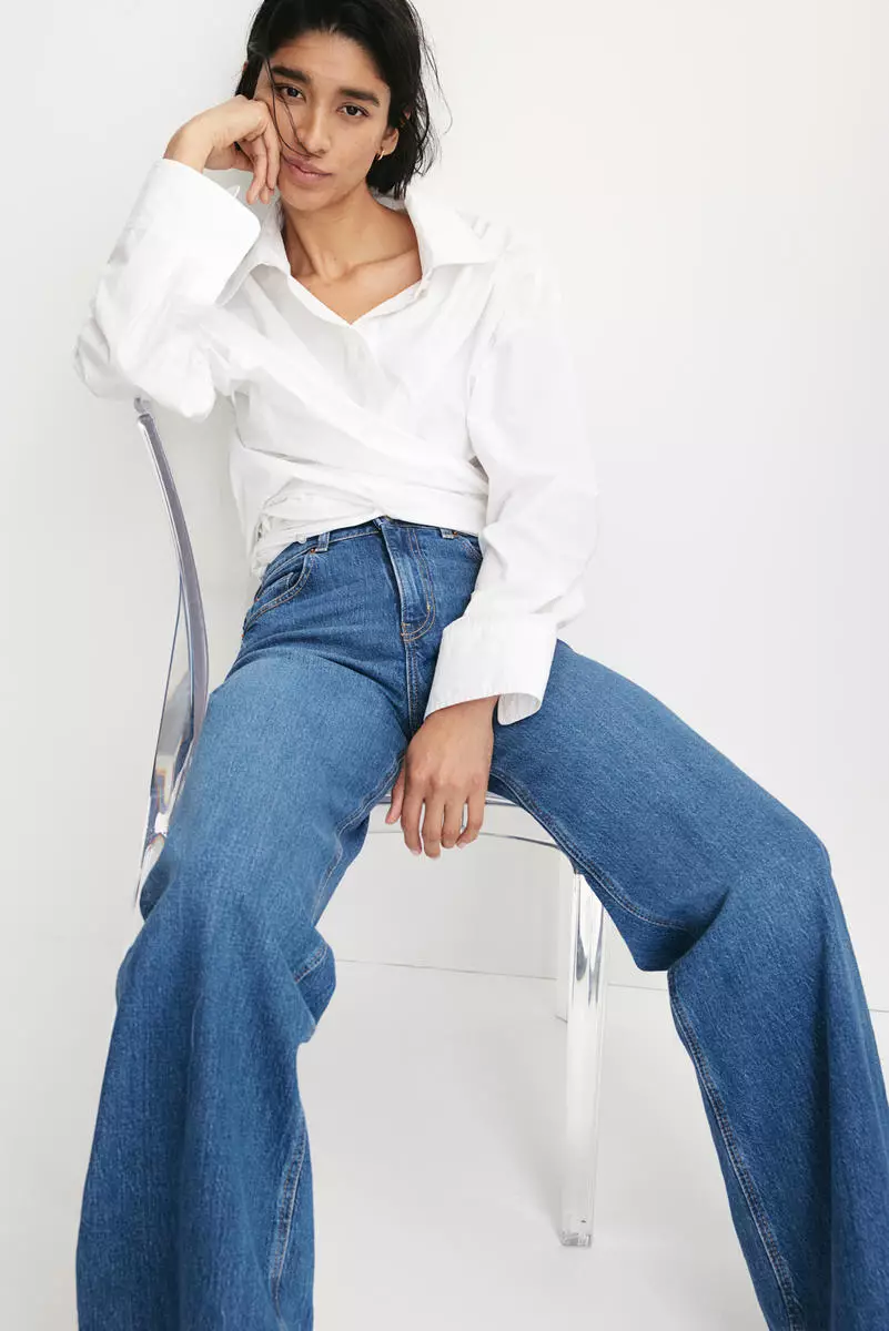 H & m high waisted jeans discount