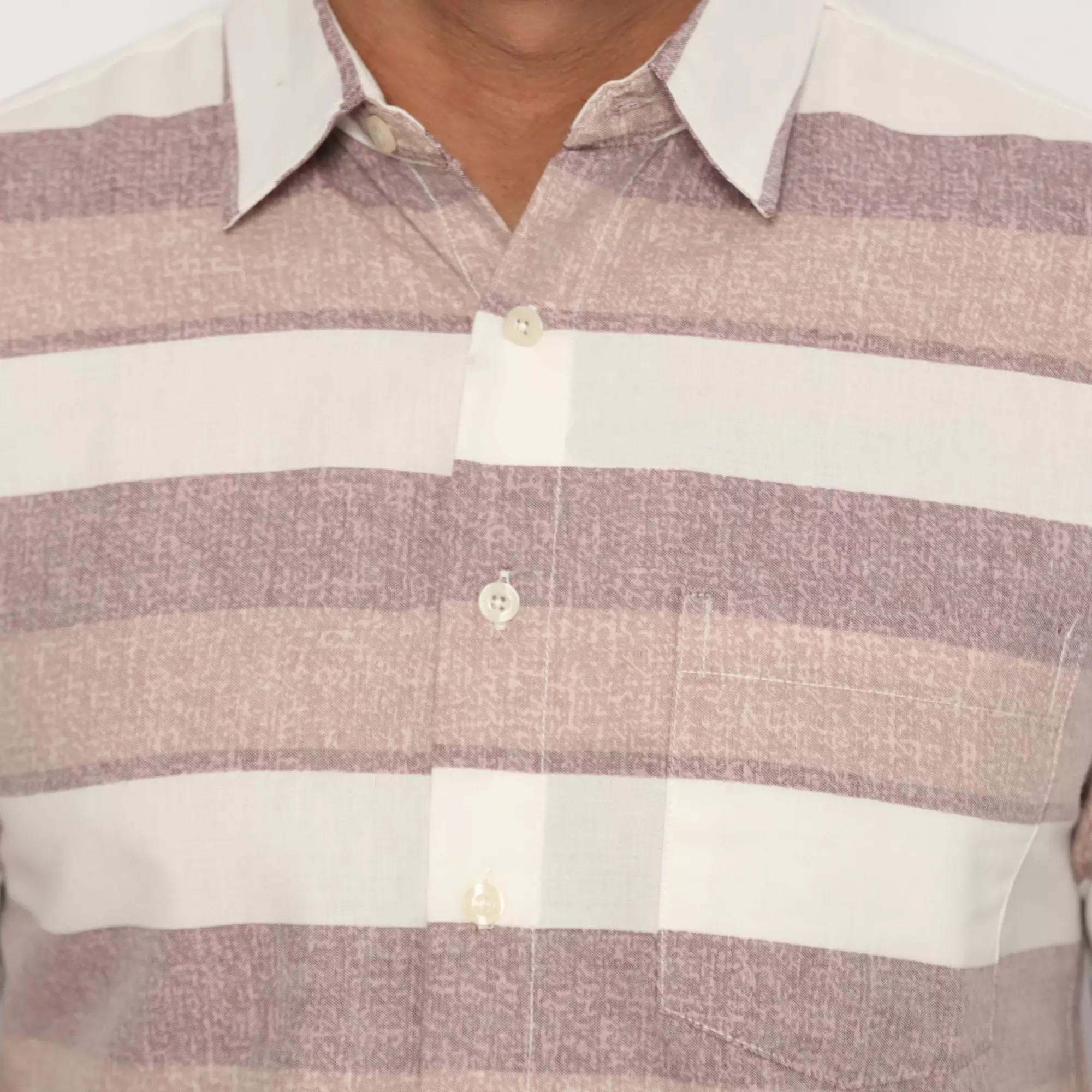 Platini Kemeja Pria Lengan Pendek Katun Oxford Coklat 73336