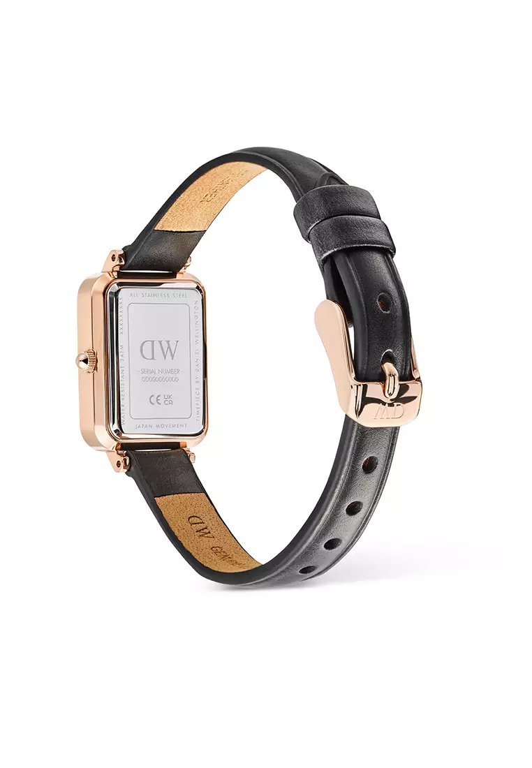Quadro Roman Numerals Date Sheffield White Rose Gold Women Watch stainless steel leather strap watch DW Official Authentic Original