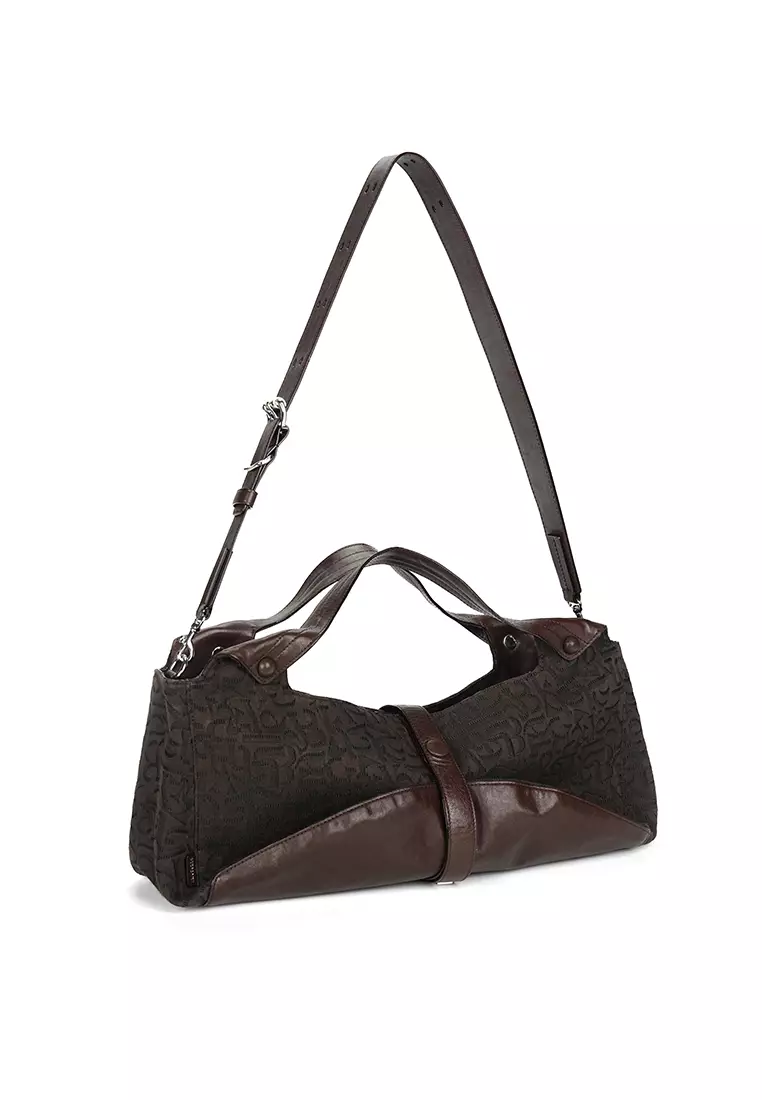 Phloem Origami Fold Hobo Bag - Cacao