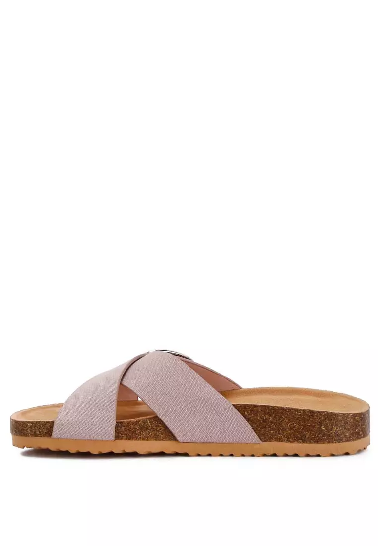 Jual London Rag Sandal Slip-On Gesper Taupe Original 2025 | ZALORA ...