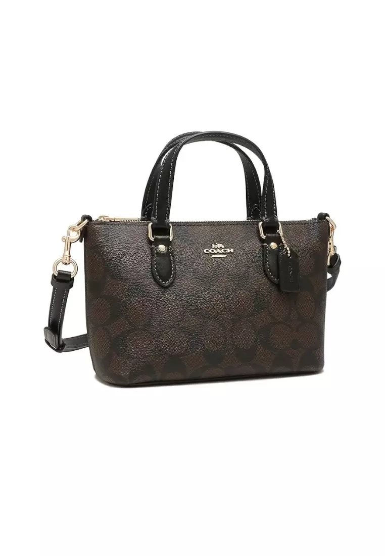 COACH Mini Gallery Crossbody In Signature Canvas (CH468) – IM / BROWN / BLACK